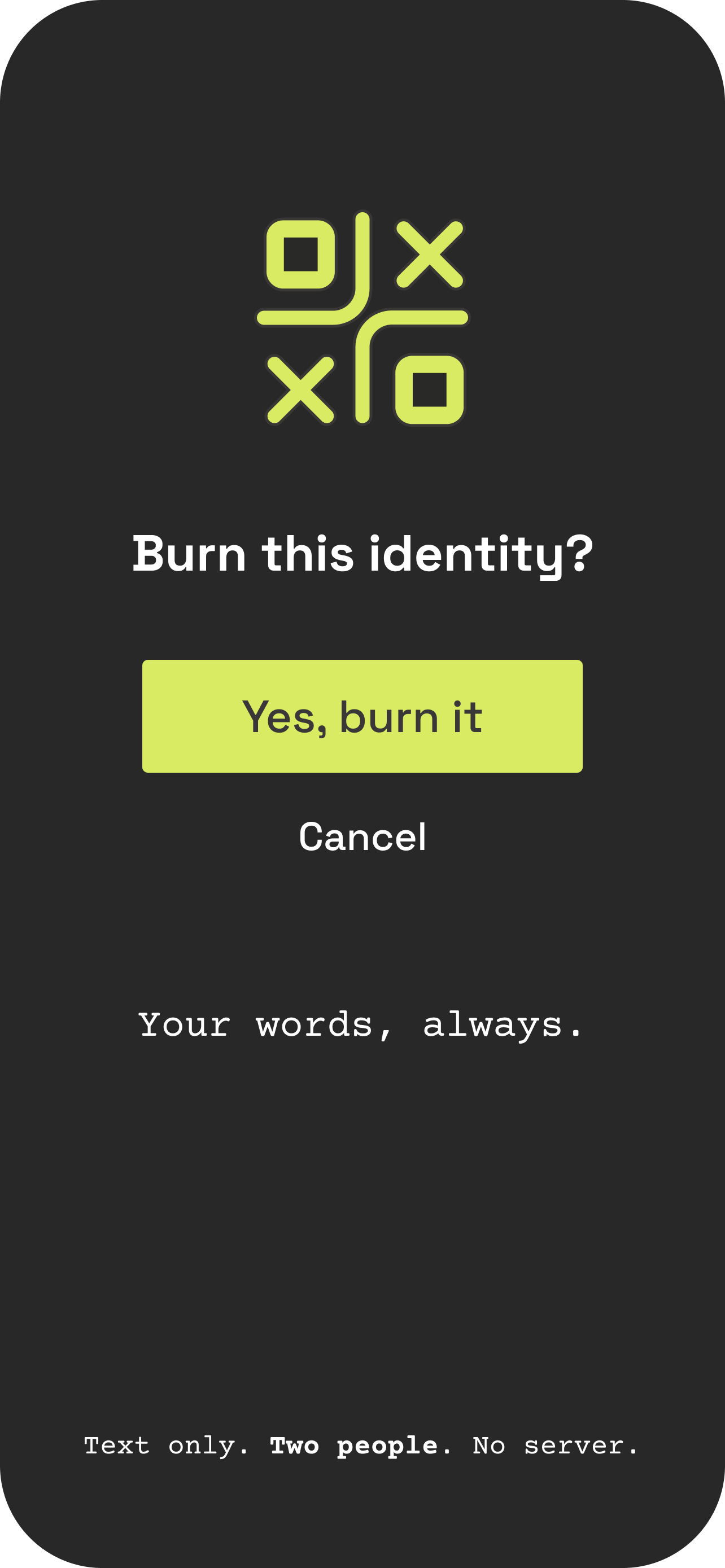 Burn identity